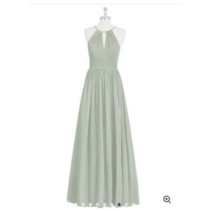 Grey Azazie Cherish bridesmaid dress